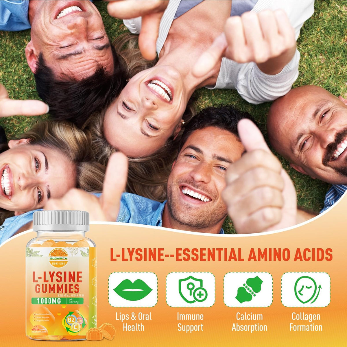 Gummies SUGAWITA L-Lysine dans une main