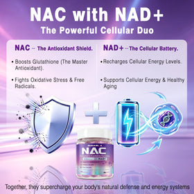 Gummies SUGAWITA NAC 1000mg sur fond blanc