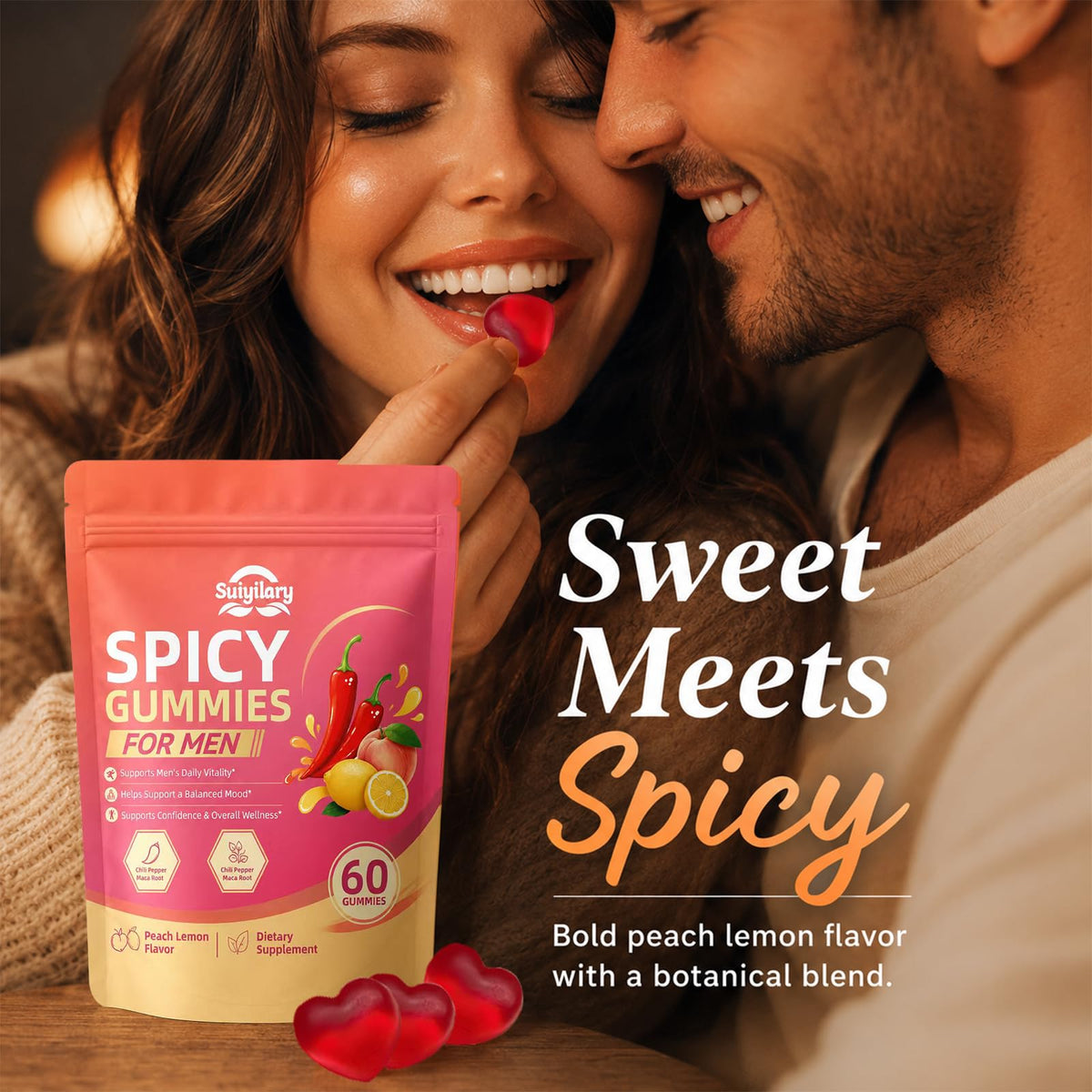 Gummies Suiyilary sur une table, ambiance de bien-être