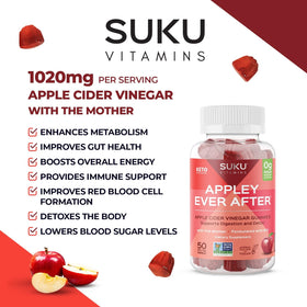 Gummies SUKU au vinaigre de cidre de pomme dans une main