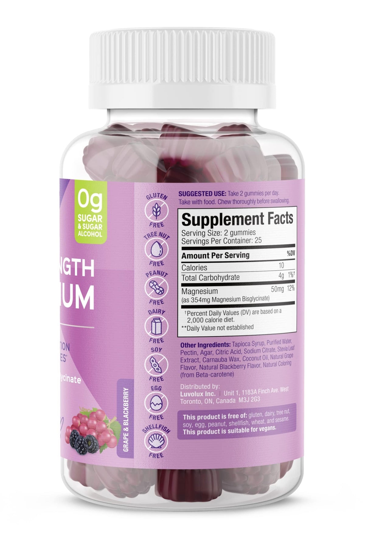 Gummies SUKU avec une texture moelleuse, couleur raisin