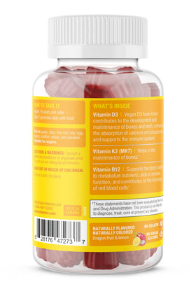 Gummies SUKU Vegan D3 + K2 + B12 sur une table