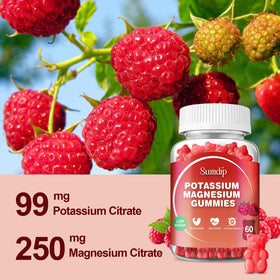 Gummies SumDIP au magnésium et potassium, ingrédients sur l'emballage