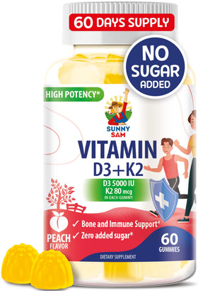 Gummies SUNNY SAM Vitamine D3 K2 5000 IU 60 unités vue de face