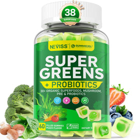 Gummies Super Greens Bio NEVISS pot vue frontale