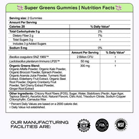 Gummies Super Greens Kiala Nutrition, ingrédients naturels