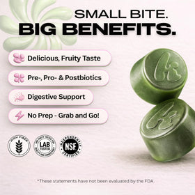 Gummies Super Greens Kiala Nutrition, texture et couleur des gummies