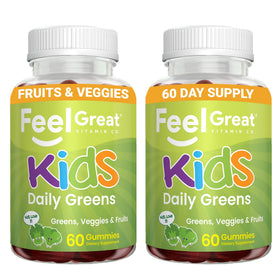 Gummies Super Greens Veggie 60ct The Feel Great Vitamin Company front view