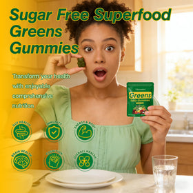 Gummies Super Greens Vitrcestrs vue de côté avec étiquette