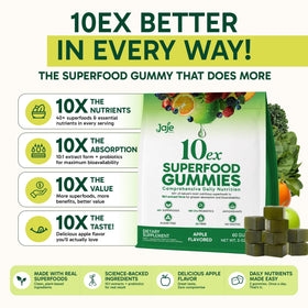 Gummies Supergreens 10ex Jaje Health 190g texture moelleuse