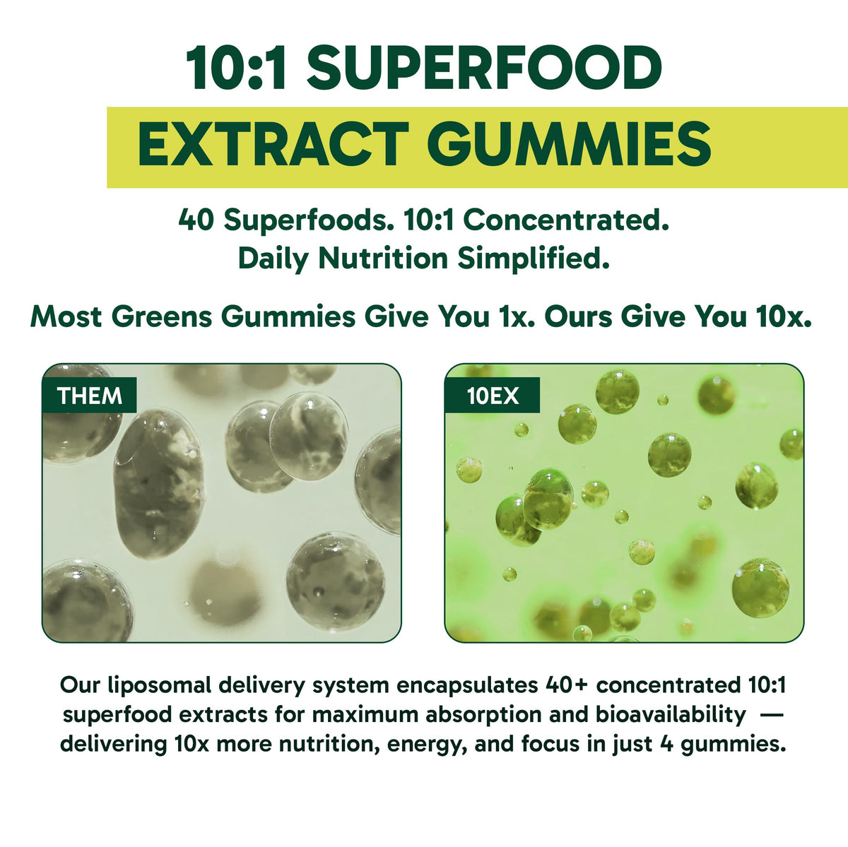 Gummies Supergreens 10ex Jaje Health dans une main