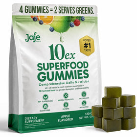 Gummies Supergreens Jaje Health 10ex boîte de 372g vue de face