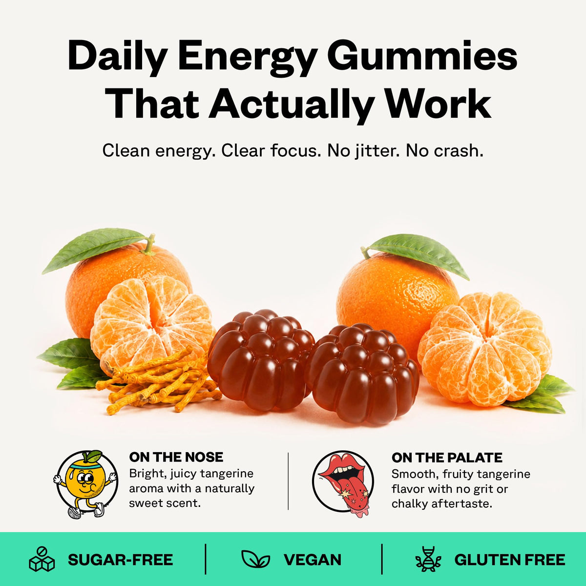 Gummies SuperMush Énergie Quotidienne Lion's Mane et Cordyceps, emballage