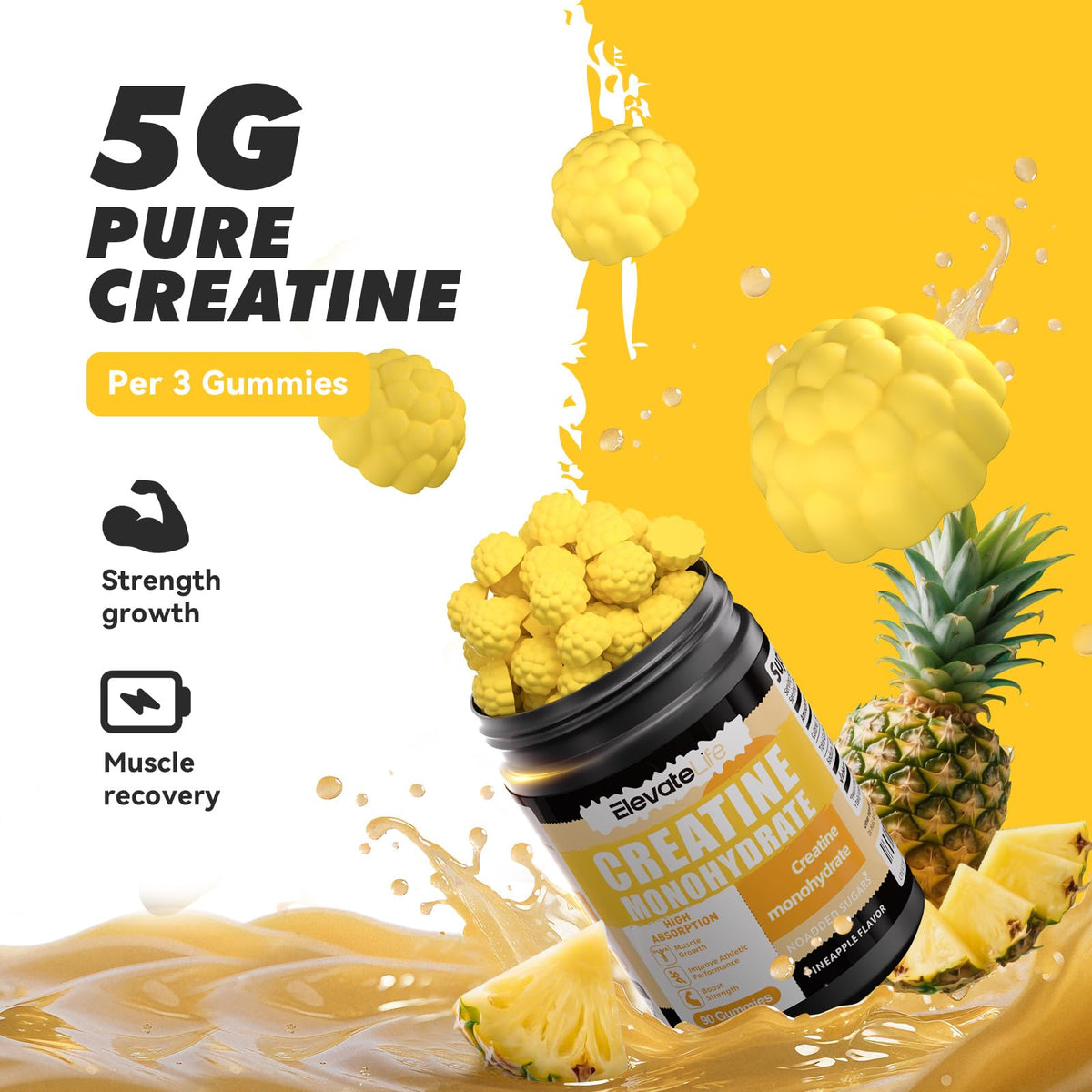 Gummies support sur une table, ambiance sportive