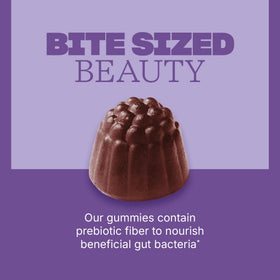 Gummies Swisse Glam Bites sur une table en bois