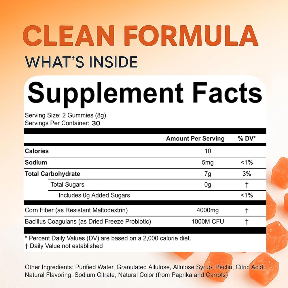 Gummies TADALAPRO, ingrédients et informations nutritionnelles