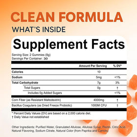 Gummies TADALAPRO, ingrédients et informations nutritionnelles
