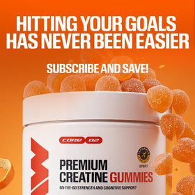 Gummies tangerine RAW sur un fond neutre