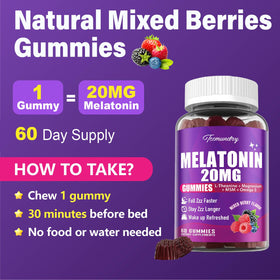 Gummies Tcemundry avec étiquette détaillant les ingrédients