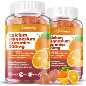 Gummies Tcemundry calcium magnésium 600 mg avec vitamine D3 et K2, vue avant