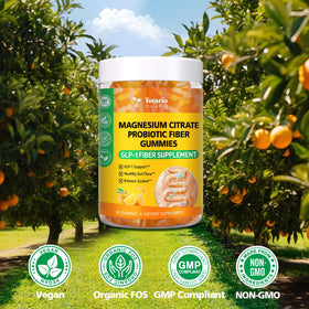 Gummies Totaria 15-en-1 avec des ingrédients naturels autour
