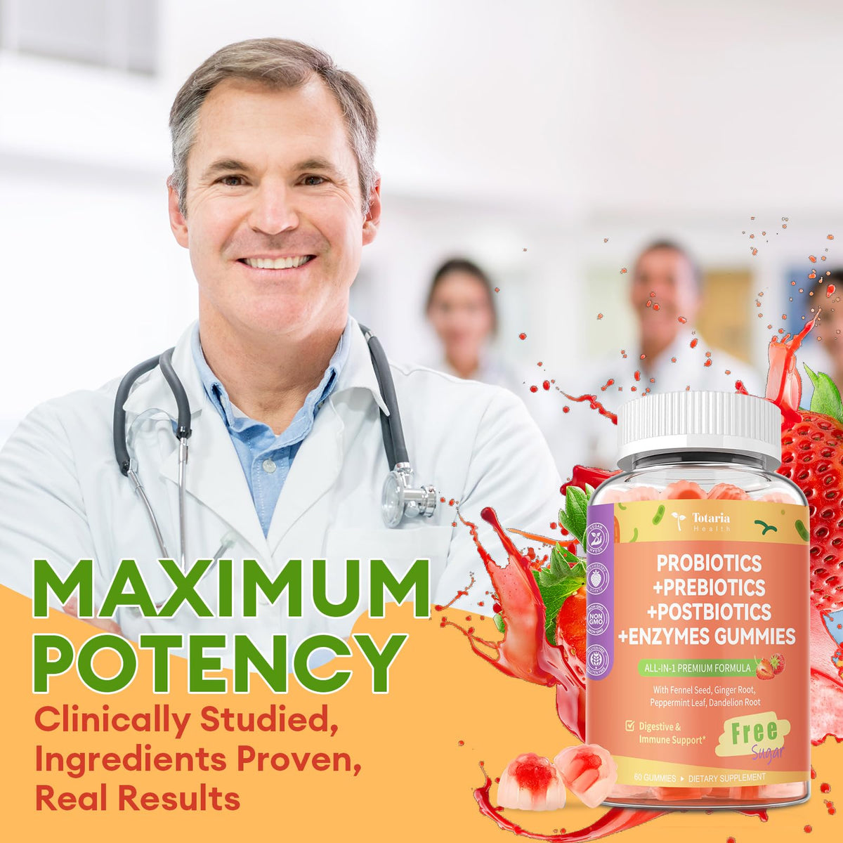 Gummies Totaria 5-en-1 dans une main