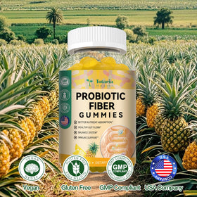 Gummies Totaria ananas sur une surface en bois