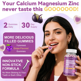 Gummies Totaria Calcium Magnésium Zinc 1200 mg, en portion