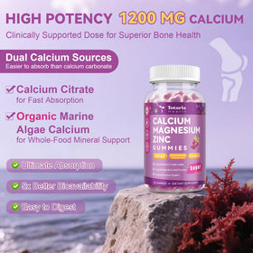 Gummies Totaria Calcium Magnésium Zinc 1200 mg, vue de côté