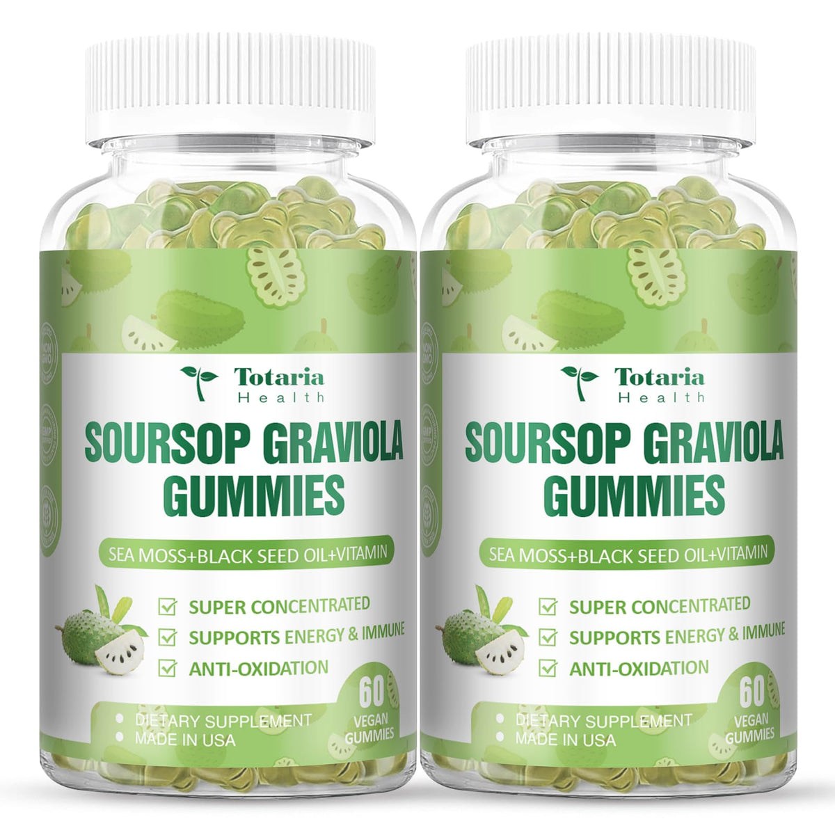 Gummies Totaria Graviola Soursop 150mg vue de face