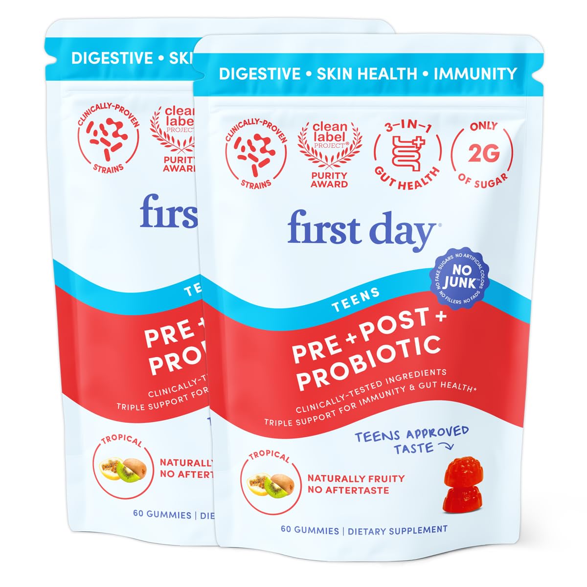 Gummies Tribiotiques 3-en-1 FIRST DAY vue de face