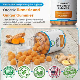 Gummies TRUEMED au curcuma et gingembre, flacon ouvert