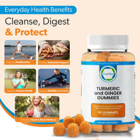 Gummies TRUEMED au curcuma et gingembre, prise en main