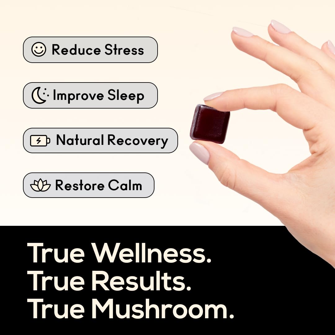Gummies TrueMushroom à la mûre, côté du pot