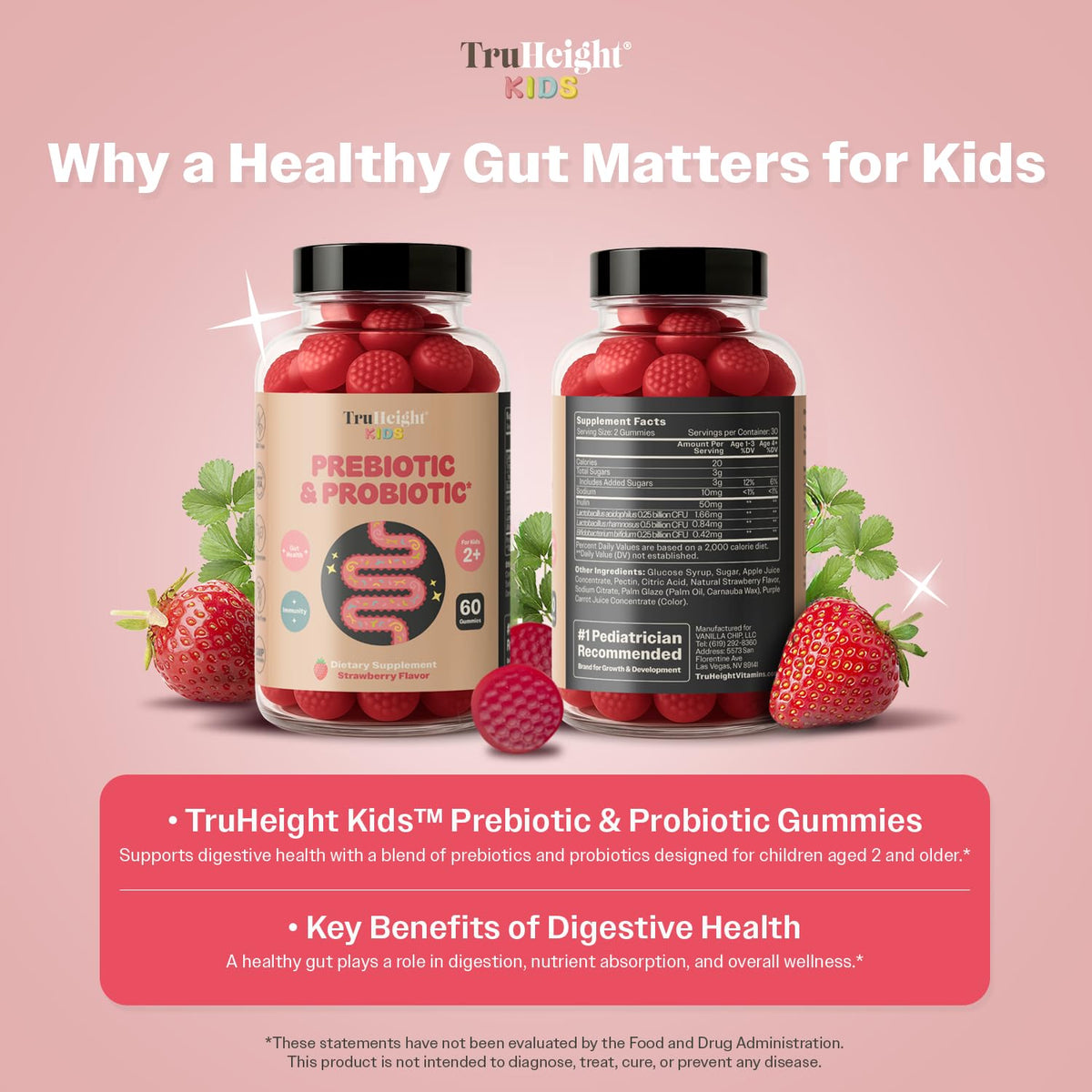 Gummies TruHeight, portion de gummies sur une cuillère