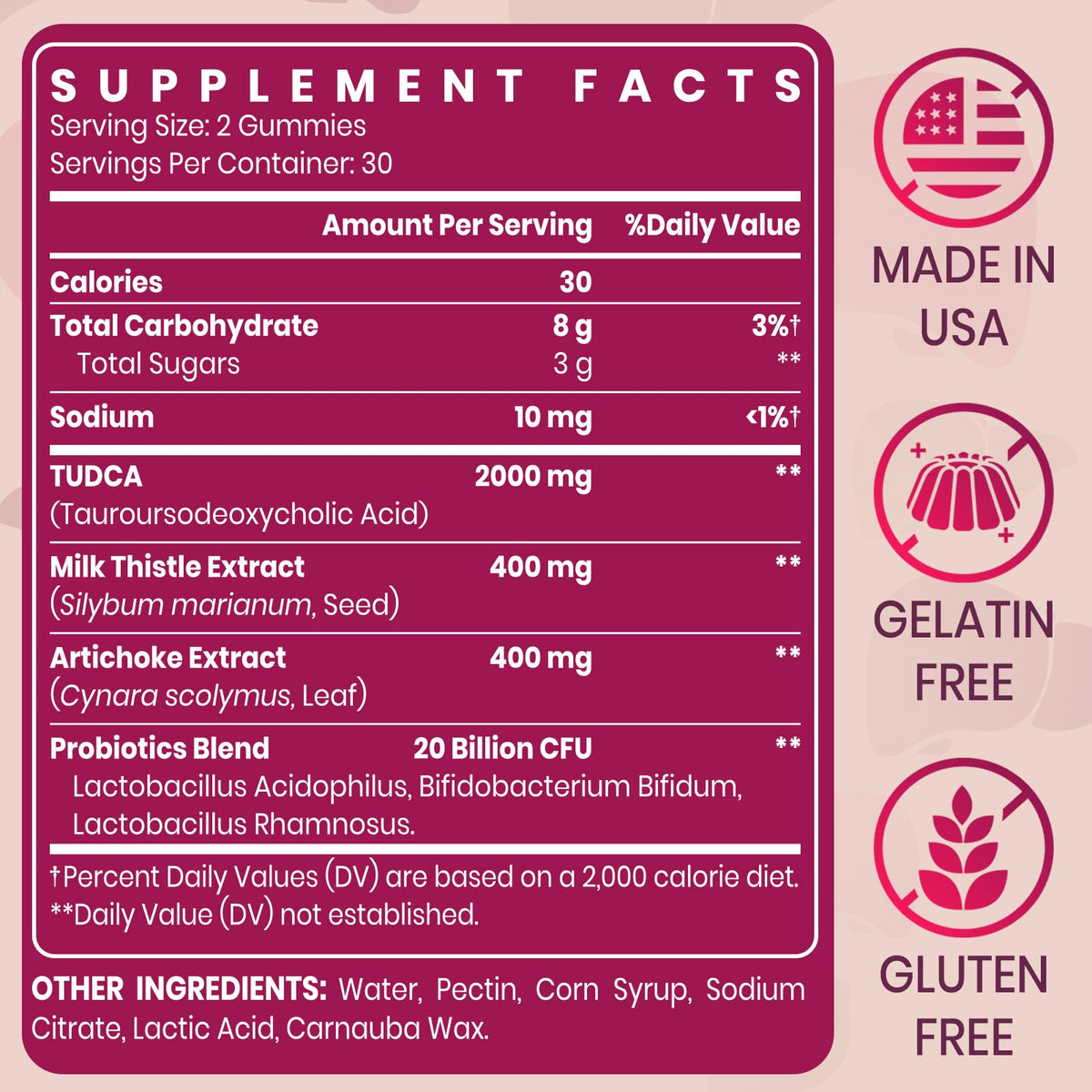 Gummies TUDCA Vylarithonixa dans une assiette