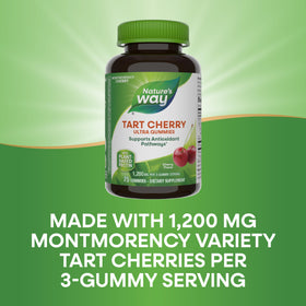 Gummies Ultra Cerise Acidulée de Nature's Way, détail des gummies avec label