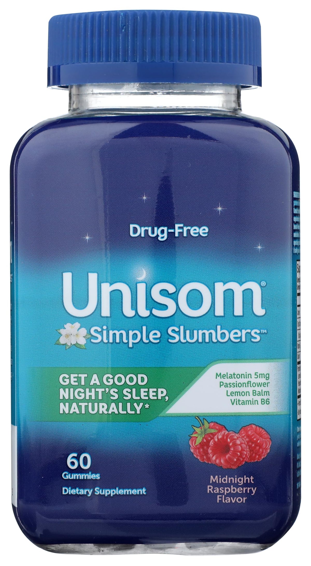 Gummies Unisom Simple Slumbers 60 unités goût framboise