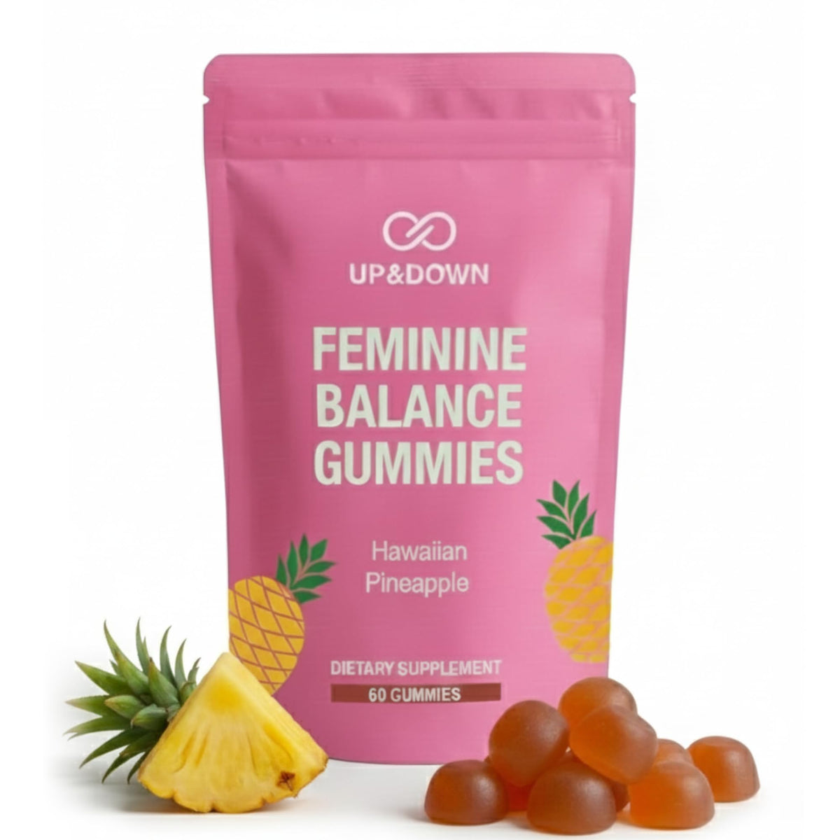 Gummies Up&Down Équilibre Féminin 60 gummies goût ananas