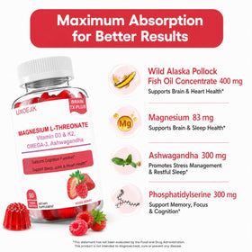 Gummies UXOEJIK avec un arrière-plan de baies fraîches.