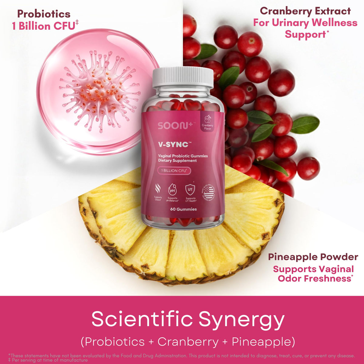 Gummies V-Sync Ananas SOON+ avec des fruits