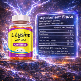 Gummies VAITE de L-Lysine 1000mg avec Zinc, gummies individuelles