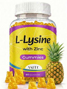 Gummies VAITE de L-Lysine 1000mg avec Zinc, pot de 60 gummies