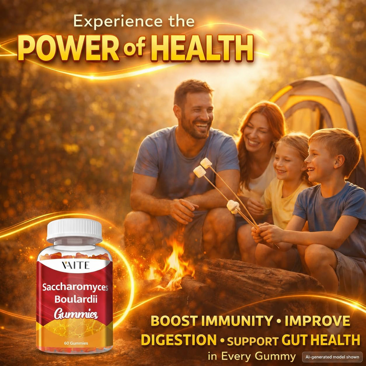 Gummies VAITE Saccharomyces Boulardii prêtes à être consommées