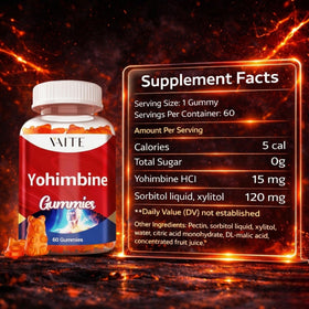 Gummies VAITE Yohimbine HCl 15mg avec une main