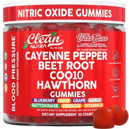 Gummies VasoEase Clean Nutraceuticals devant l'emballage avec fruits