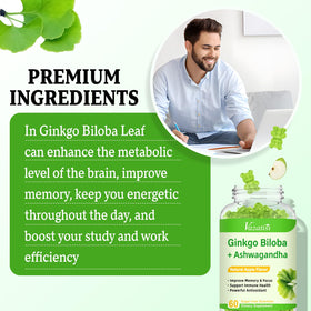 Gummies Vazatisi Ginkgo Biloba 240mg avec main tenant une gélule