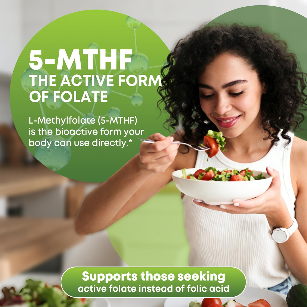 Gummies Vazatisi L-Méthylfolate sur une table
