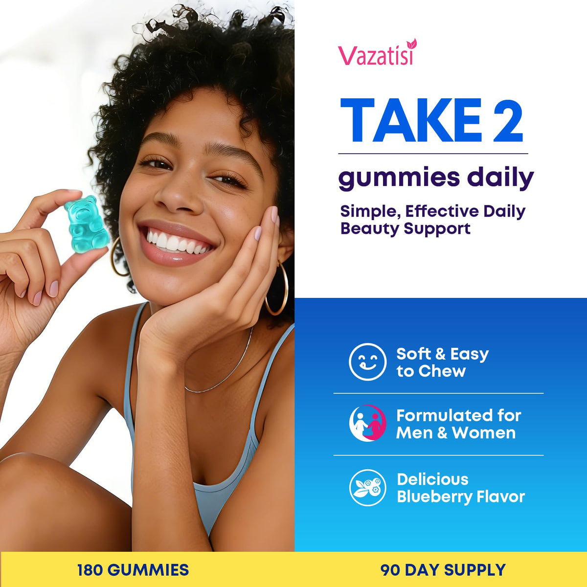 Gummies Vazatisi ouvertes montrant la texture