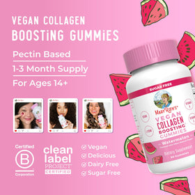 Gummies Vegan Collagène MARYRUTH'S avec étiquette de certification